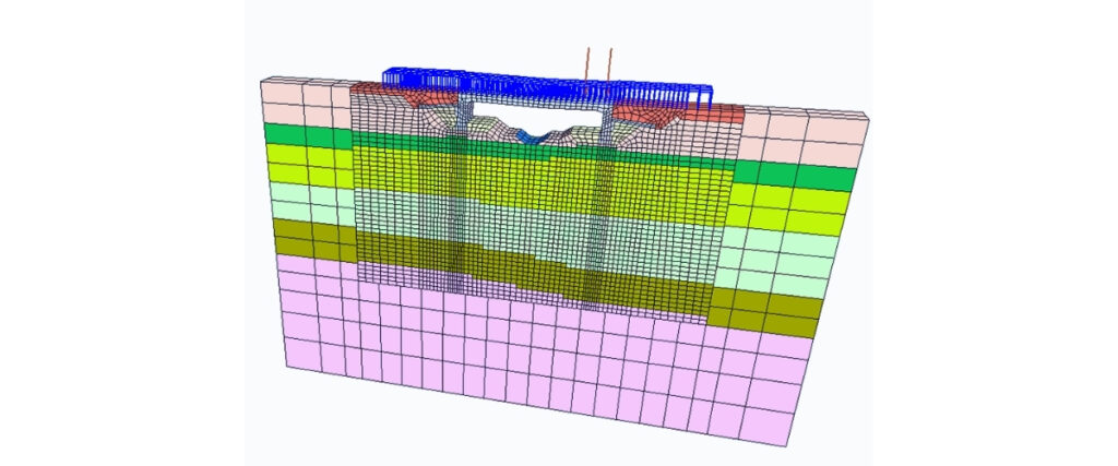 projekt posadowienia na palach – model MES 3D w ZSoil